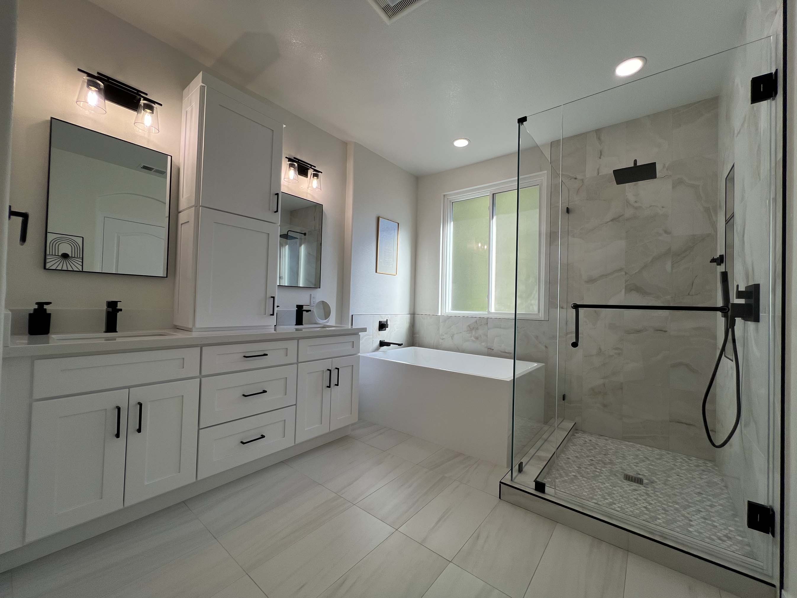 Bathroom After Remodeling by Luxehome Construction Inc in Rocklin, CA 95663