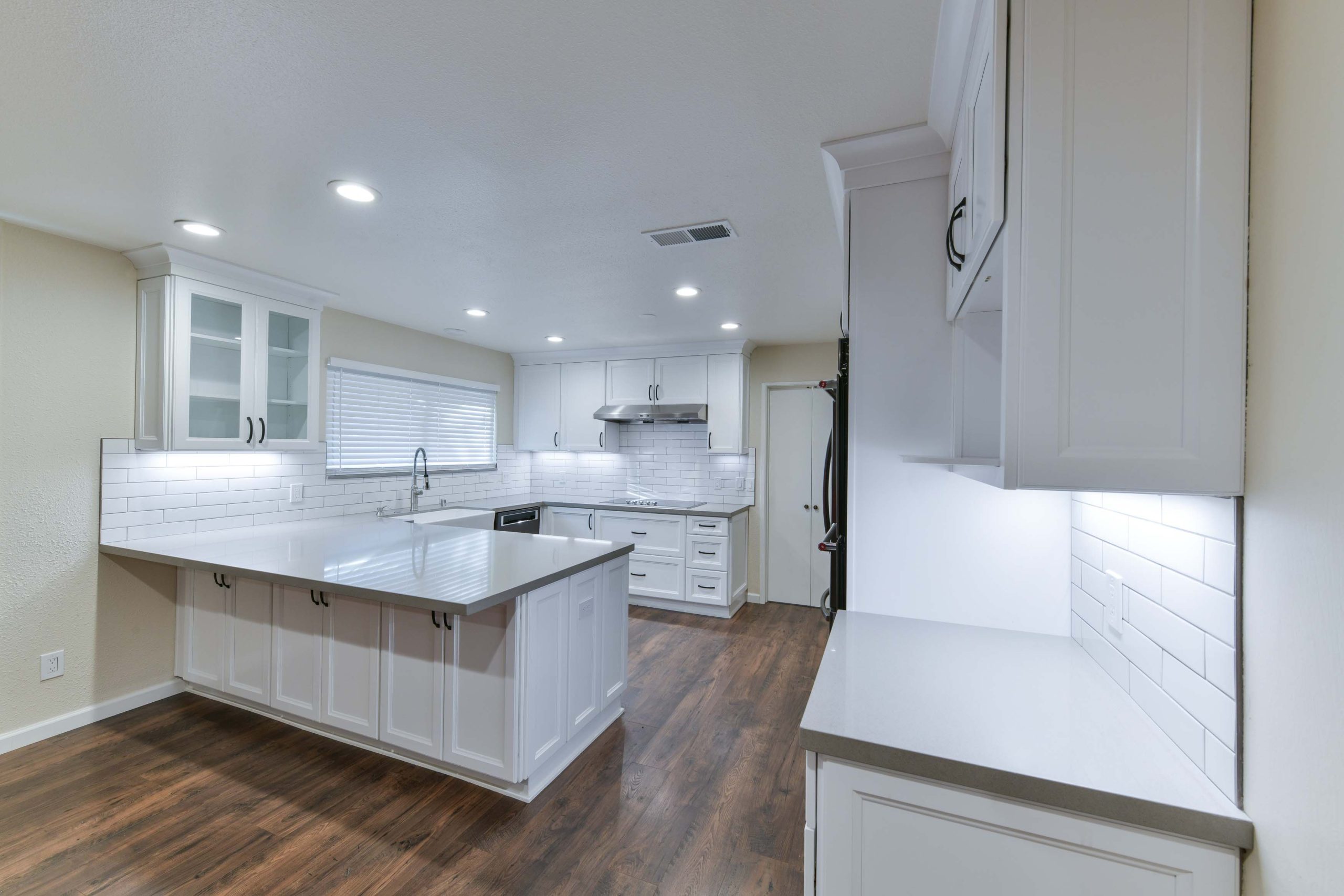 Bright Kitchen with Recessed LED Lighting