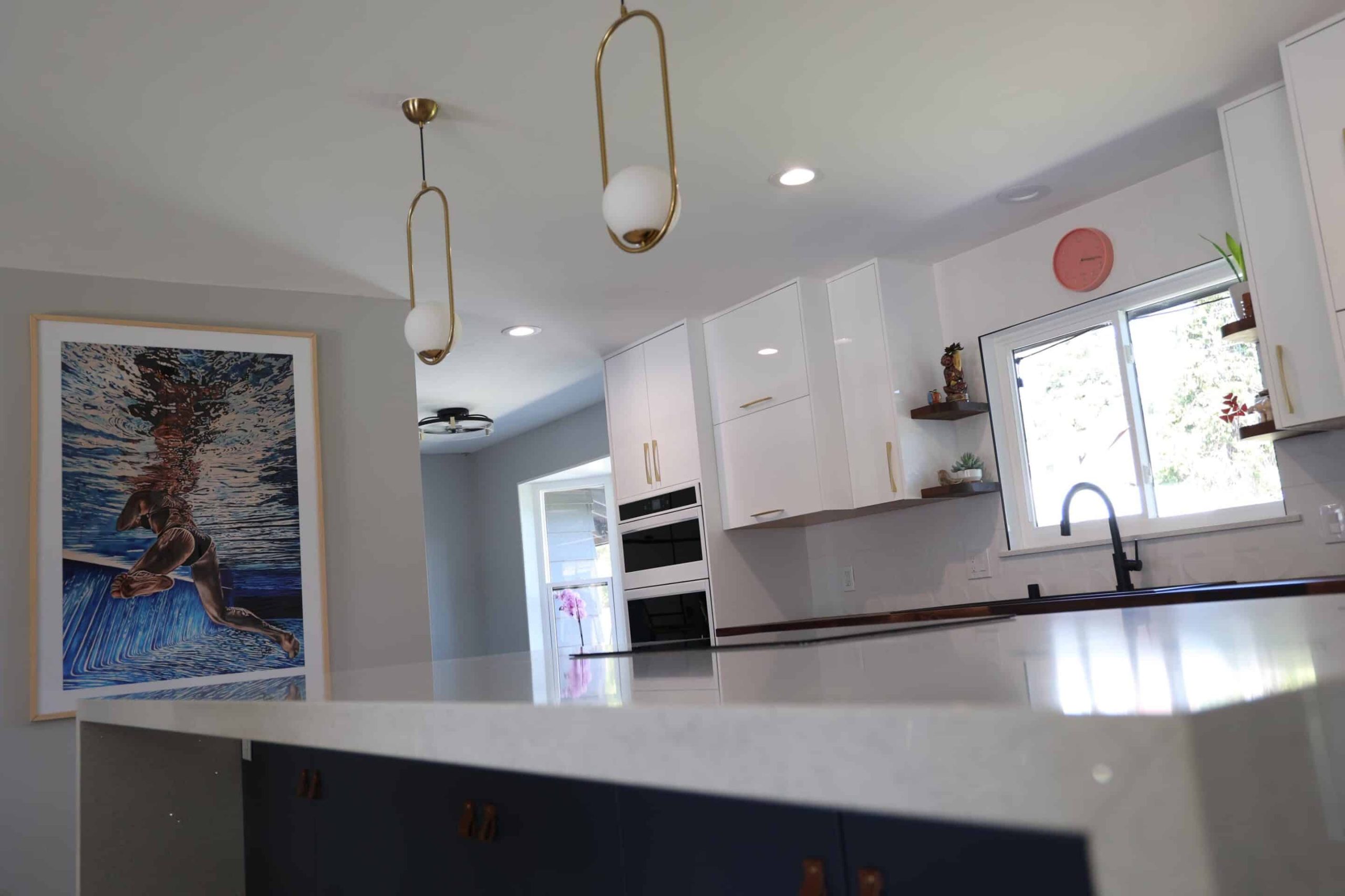 Post-free kitchen island renovation in Roseville, CA 95678