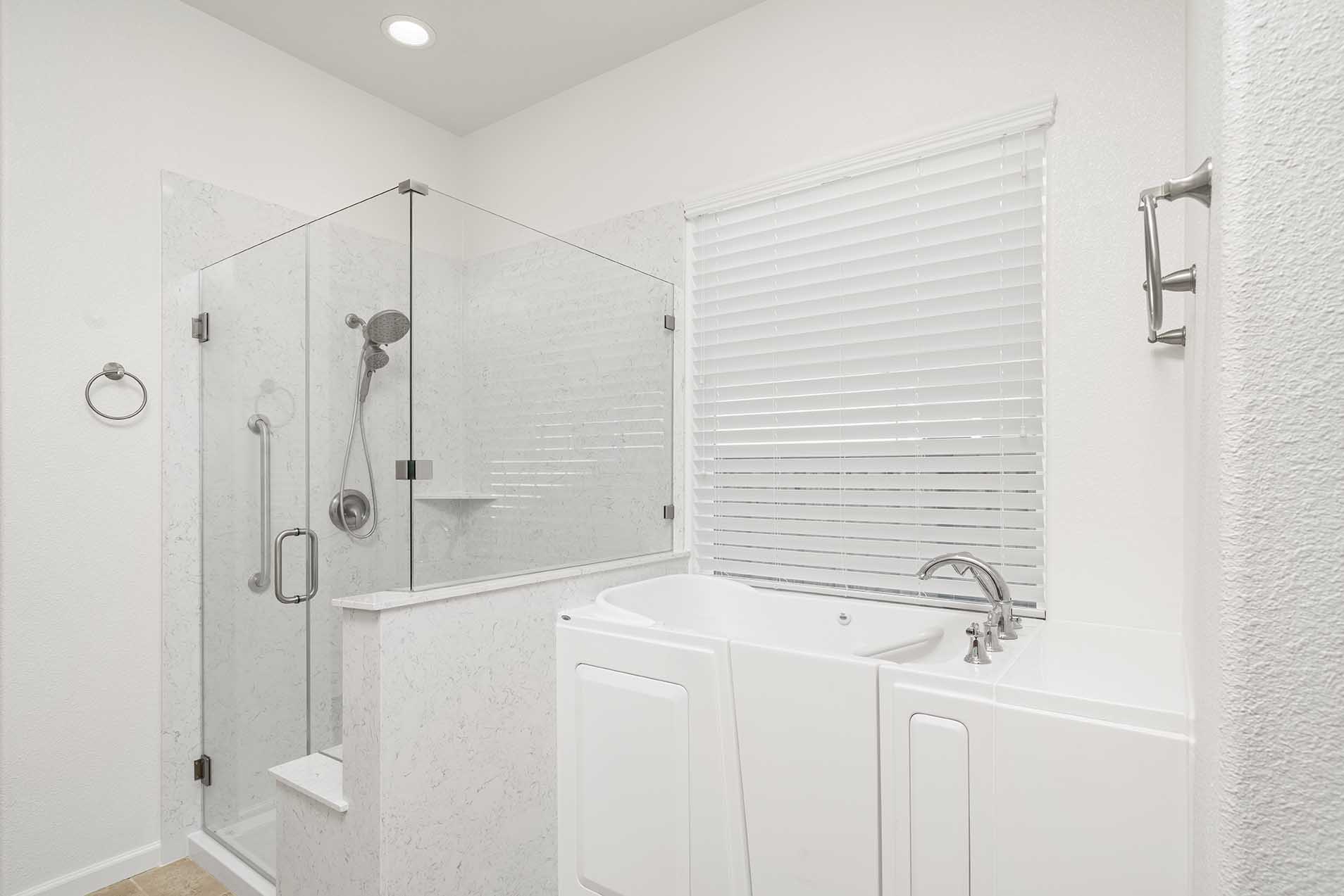New walk-in bathtub installed for mobility and safety