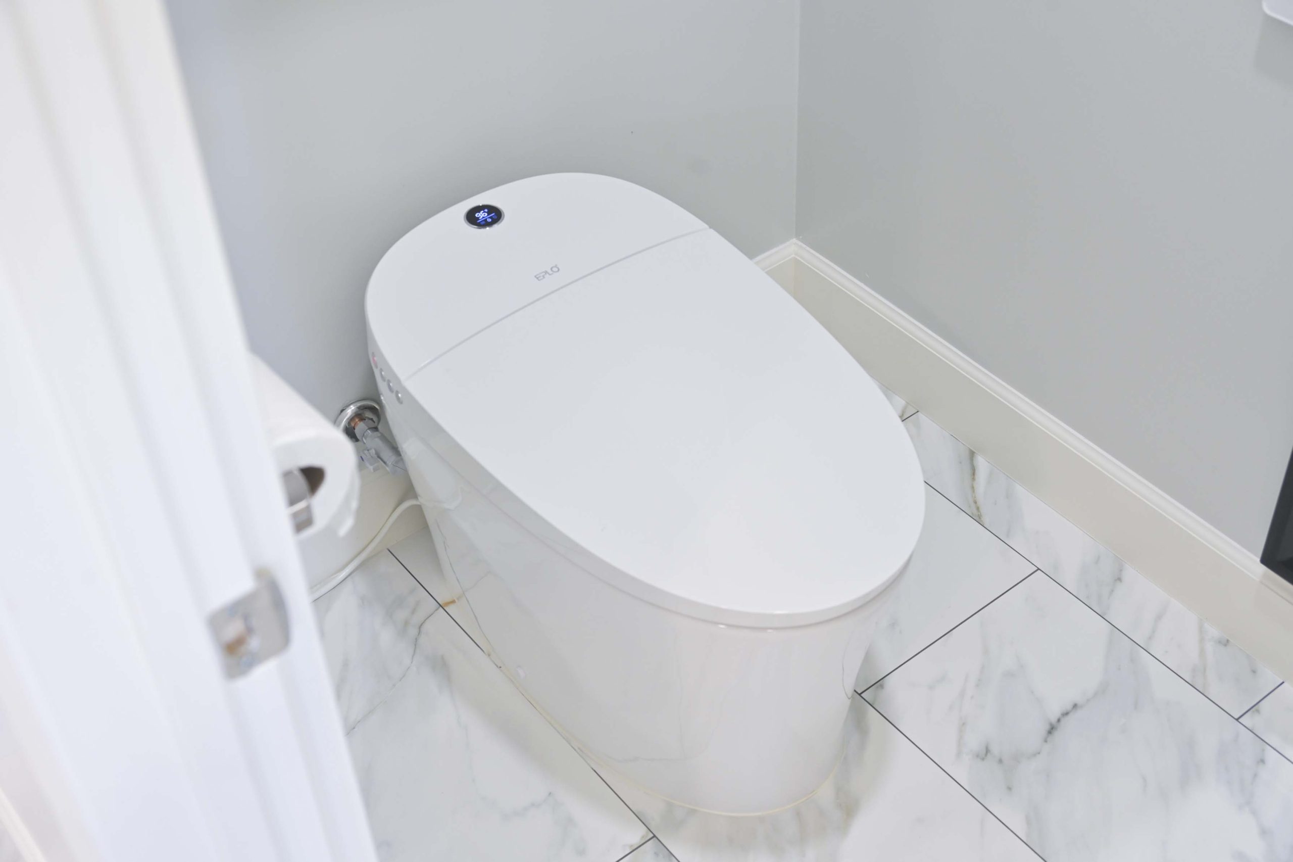 Smart bidet toilet in a master bathroom remodel in Rocklin, CA 95765
