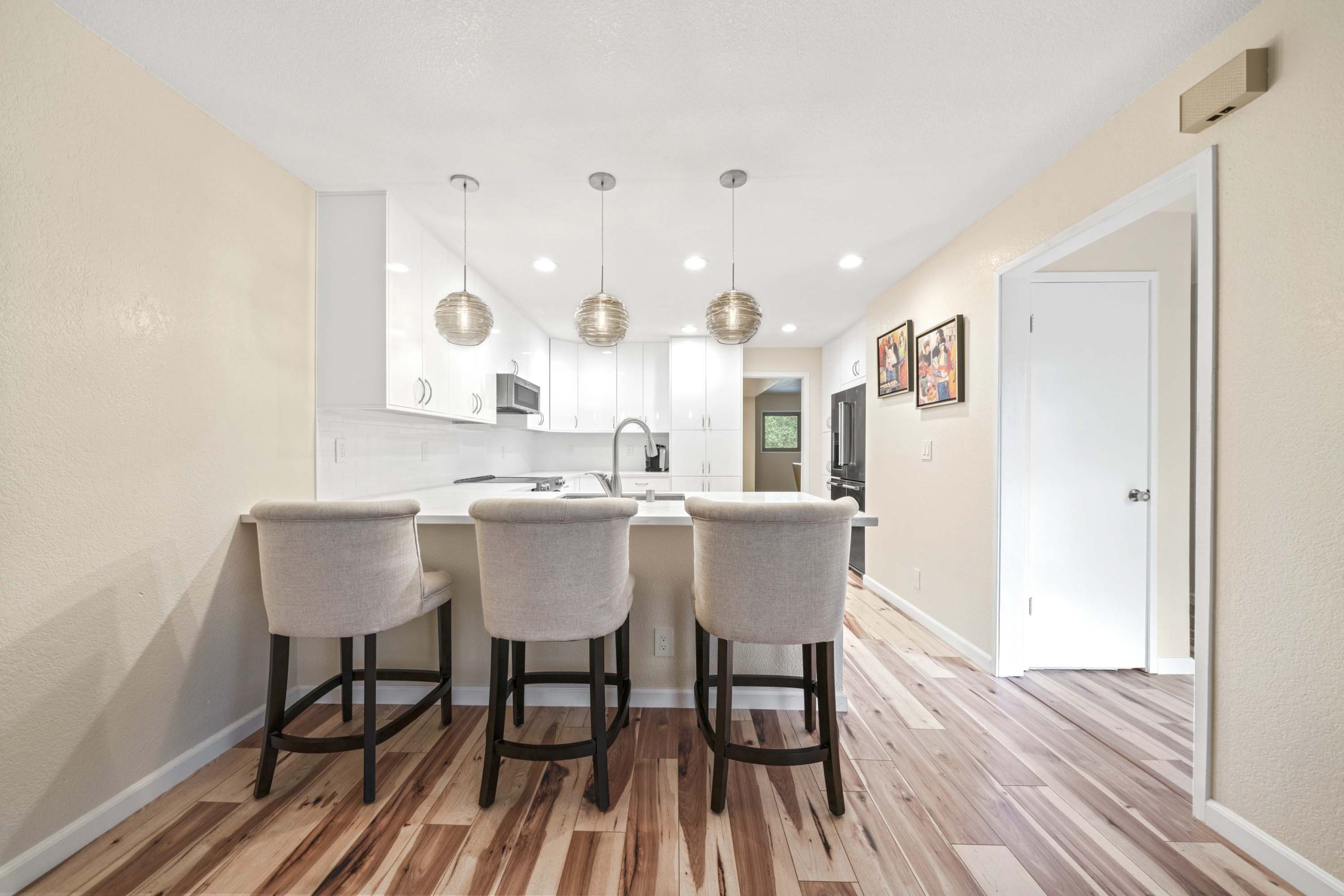 Bright Kitchen Breakfast Bar with Pendant Lights Fair Oaks CA 95628 Email Hero
